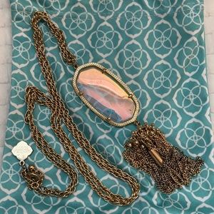 Rayne Gold Large Long Pendant Necklace